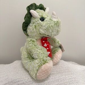 Green Triceratops Stuffed Animal Toy! Valentine’s Day